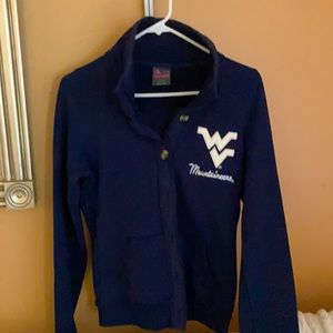 Wva sweatshirt jacket blue and white